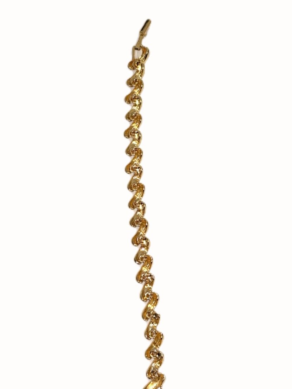 Joan Rivers Gold Tone Twisted Rope Rhinestone Hinged Bangle Bracelet - Picture 5 of 8